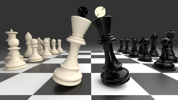 3D chess render — Stockfoto