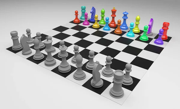 3D chess render — Stockfoto