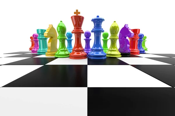 3D chess render — Stockfoto