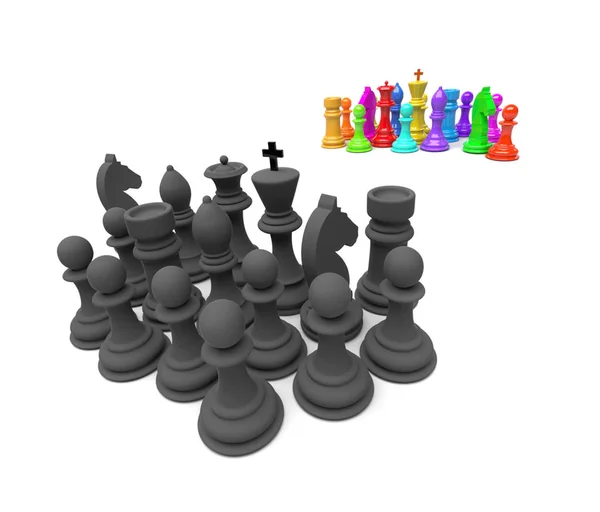 3D chess render — Stockfoto