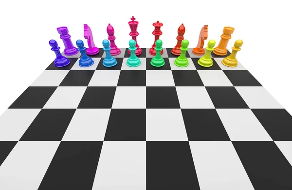 3D chess render — Stockfoto