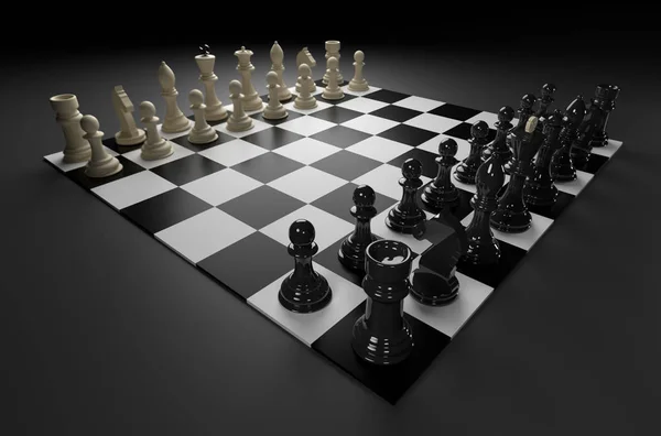 3D chess render — Stockfoto