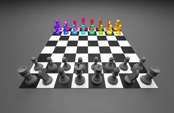 3D chess render — Stockfoto