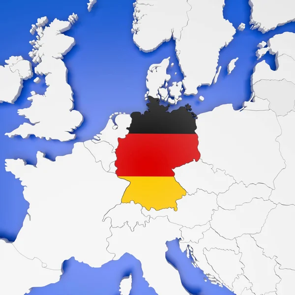 Mapa 3D Alemania —  Fotos de Stock