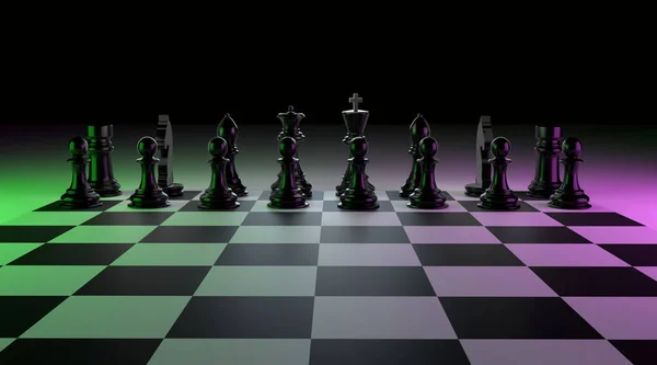 3D chess render — Stockfoto