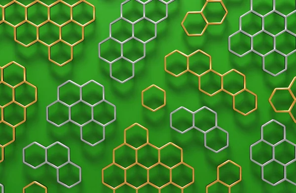 Fond en nid d'abeille abstrait 3D — Photo