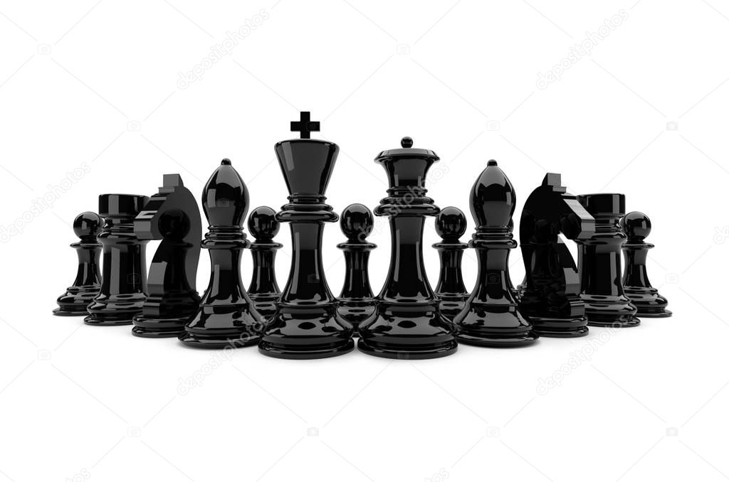 3D chess render
