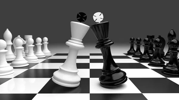 3d 国际象棋渲染 — 图库照片