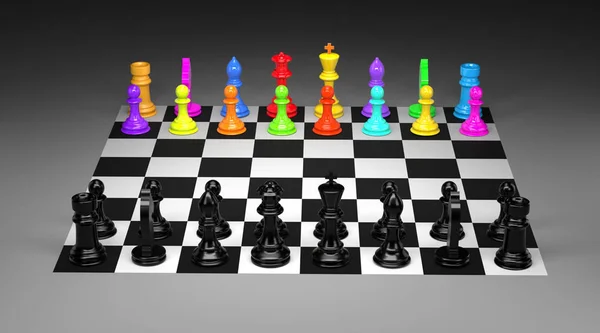 3D chess render — Stockfoto