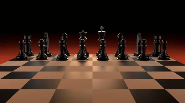 Rendering 3D degli scacchi — Foto Stock