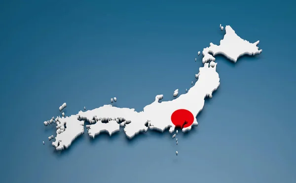 3D Japan map