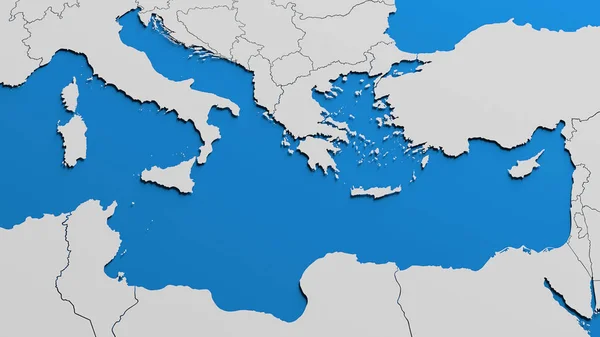 3D mapa Europy — Zdjęcie stockowe