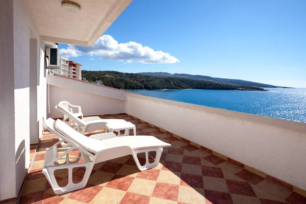 Terrazza con vista mare — Foto Stock