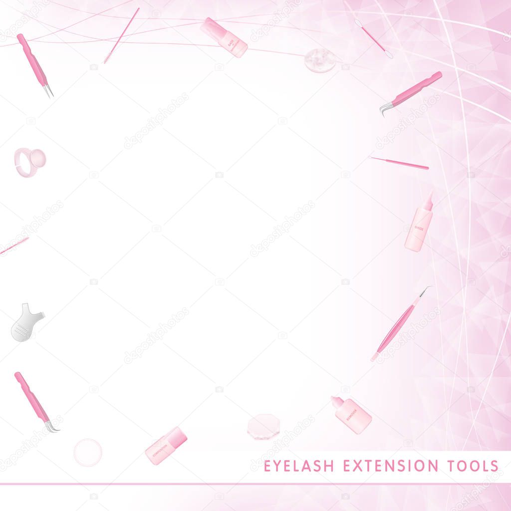 Pink pattern with elements for eyelashes