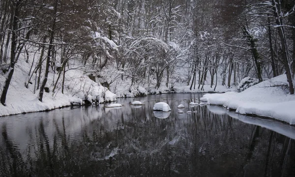 Snowy river obrazu — Zdjęcie stockowe