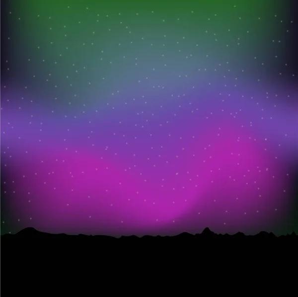 Aurora Borealis Contexte - illustration vectorielle. — Image vectorielle