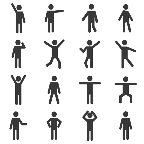 Set of active human pictogram — Stock Vector