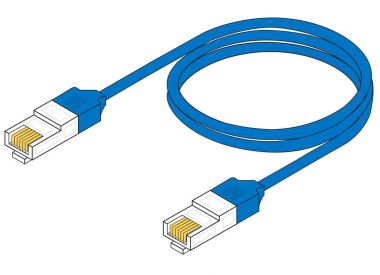 Blue network cable clipart