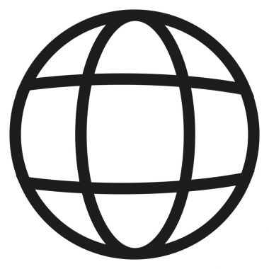 Dünya çizgi vektör simgesi