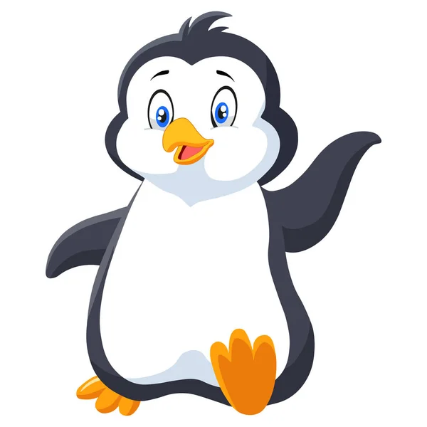 Illusztráció aranyos pingvin. — Stock Vector