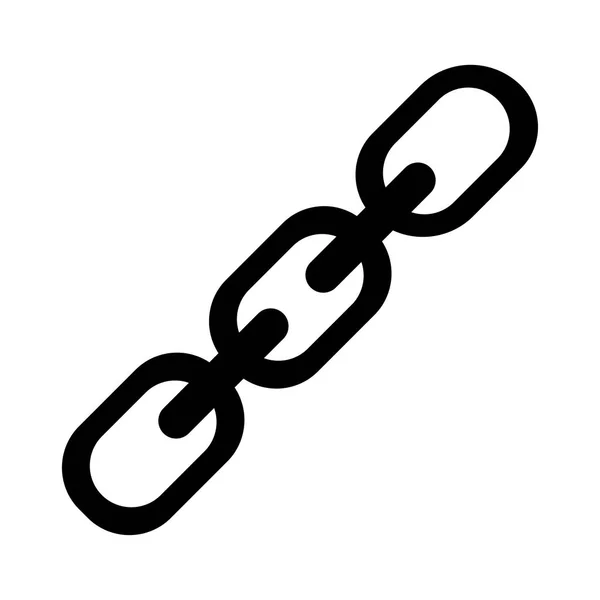 Ikona Łańcucha Modnym Stylu Płaski Białym Tle Symbol Połączenia Projektowanie — Wektor stockowy