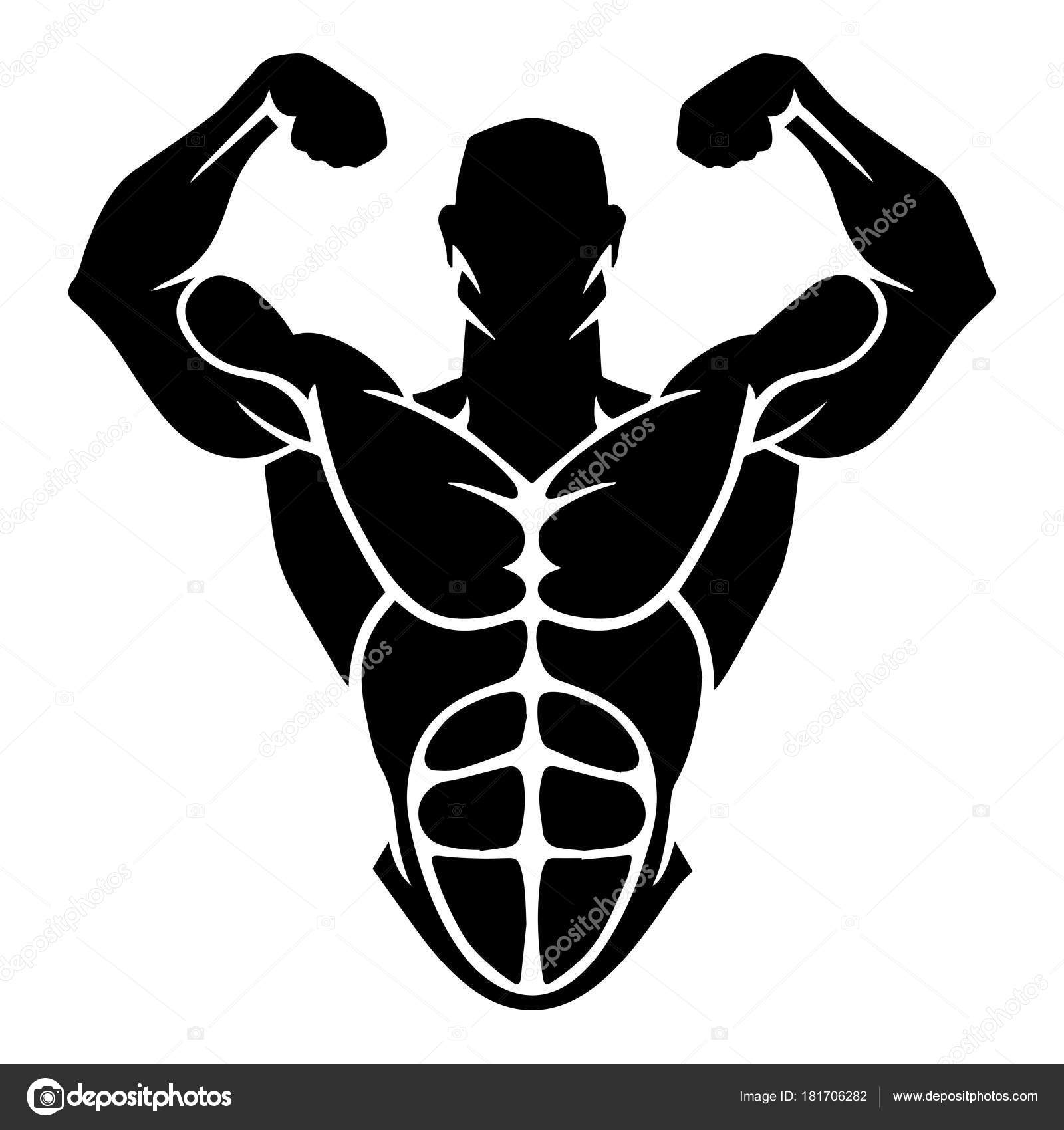 Bodybuilder Logo Bodybuilder Logo Template Vector Object Icons