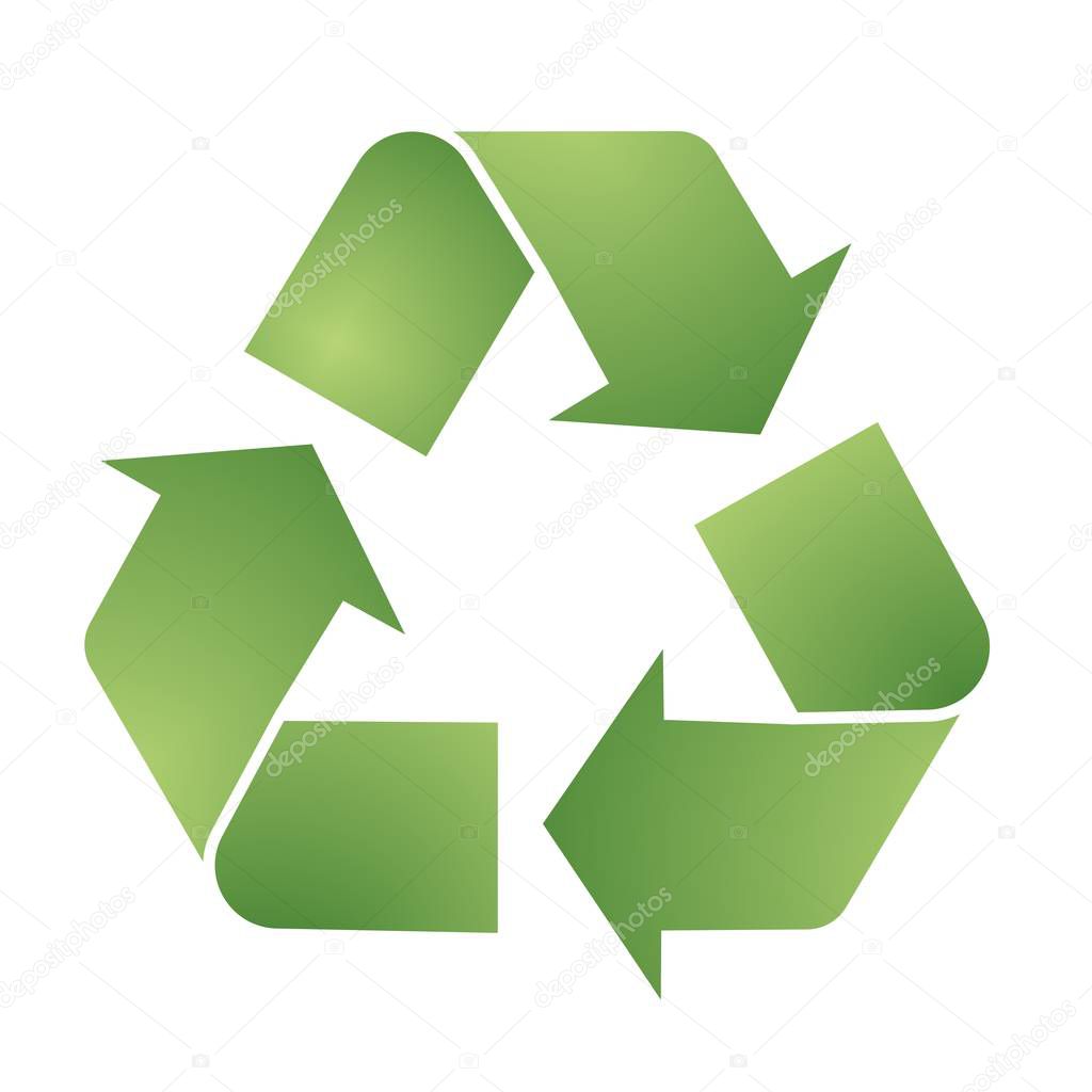 Recycle logo, circle, natural, green, ecology, recycling set of round symbol icon vector design