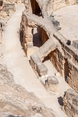 Antik kalıntıları amfitiyatro ve gladyatör mücadele için sahneleri