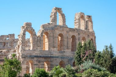 Eski harap Colosseum Afrika duvarları