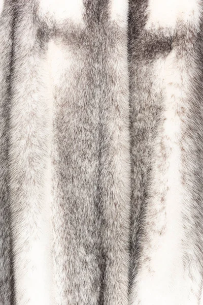 Текстура натурального черно-белого меха с красивыми складками — стоковое фото