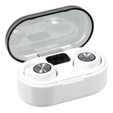 Beyaz kablosuz bluetooth kulaklıklar