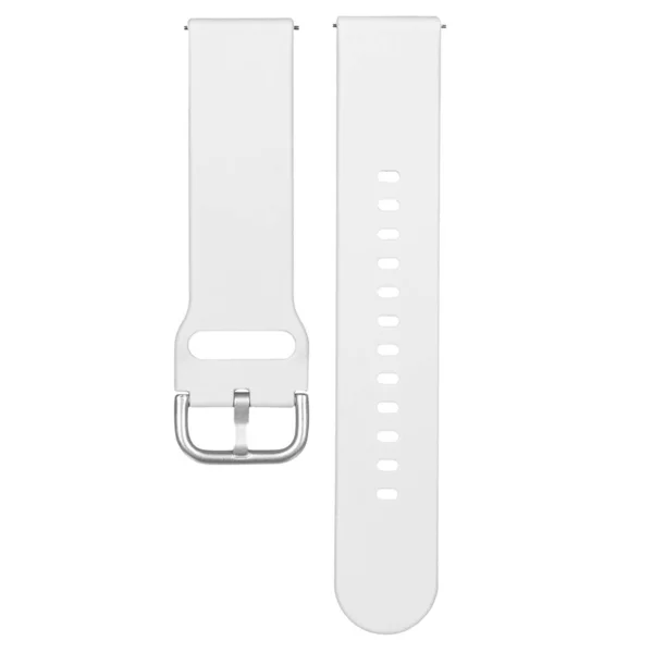 运动手表和智能小玩意用白色硅胶表带 — 图库照片