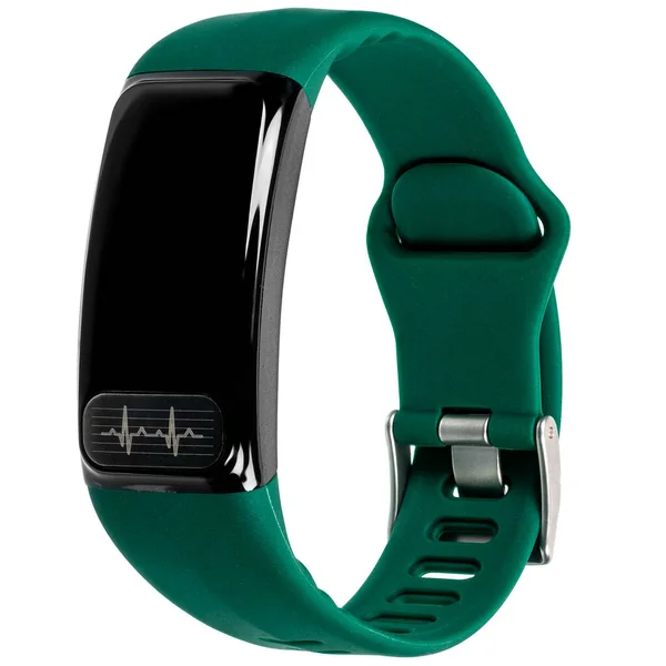 Pulsera Fitness Inteligente Con Medición Pulso Correa Silicona Verde Pantalla — Foto de Stock