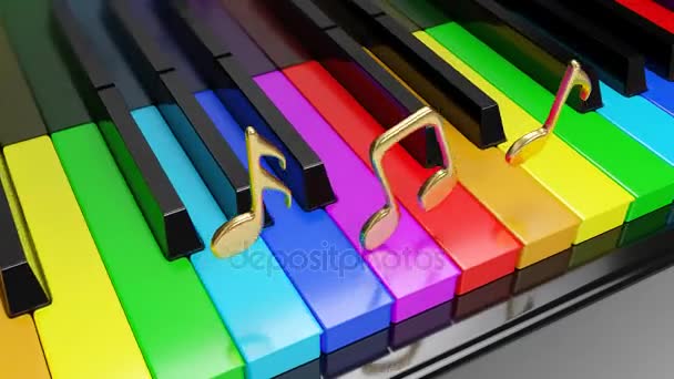 Pianoforte con note di salto — Video Stock