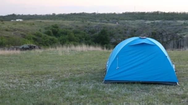 Tent on the Nature — Stock Video