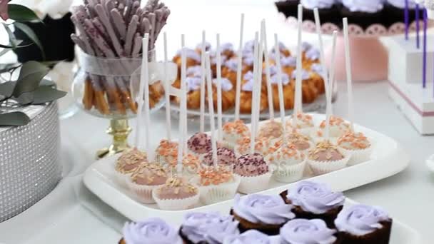 Desserts For Wedding — Stock Video