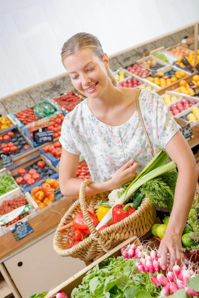 O vegan e mulher — Fotografia de Stock