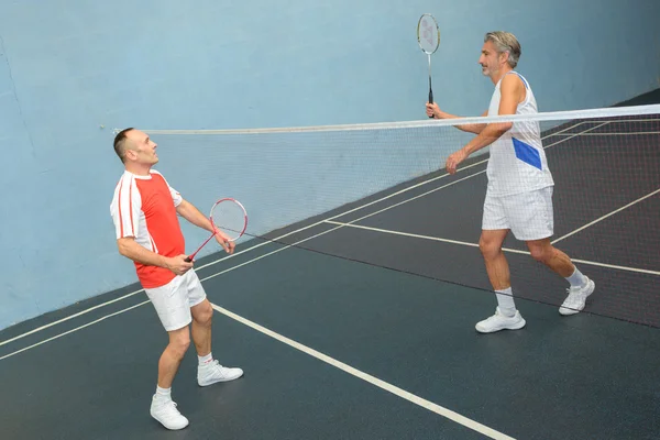 Juego de bádminton y bádminton — Foto de Stock