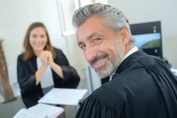 Portret van advocaten in gewaden — Stockfoto