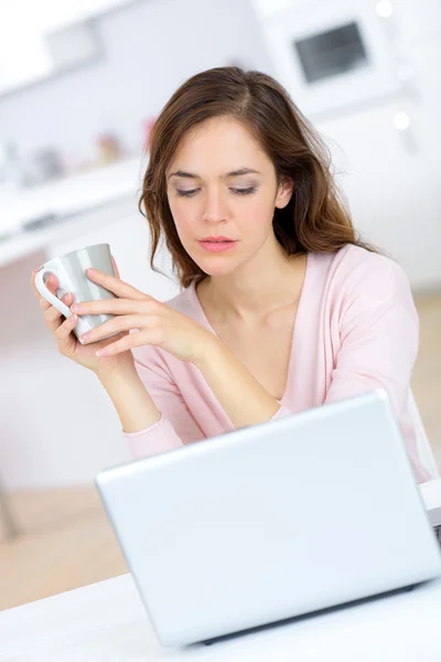 Browsing articles in the internet — Stock Photo, Image