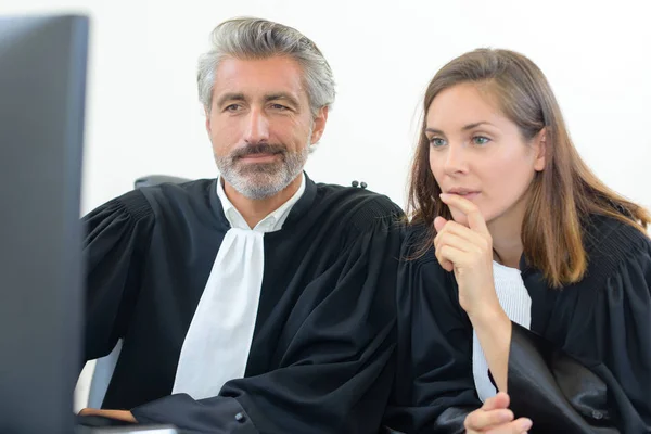 Judges at a computer — Stock Photo, Image