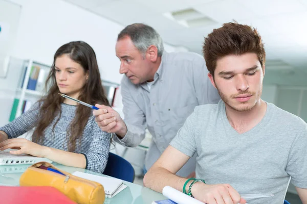 Students at the informatics and programming lesson — Stock Photo, Image