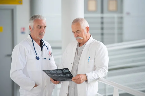 Doctors checking xray photo — Stock Photo, Image