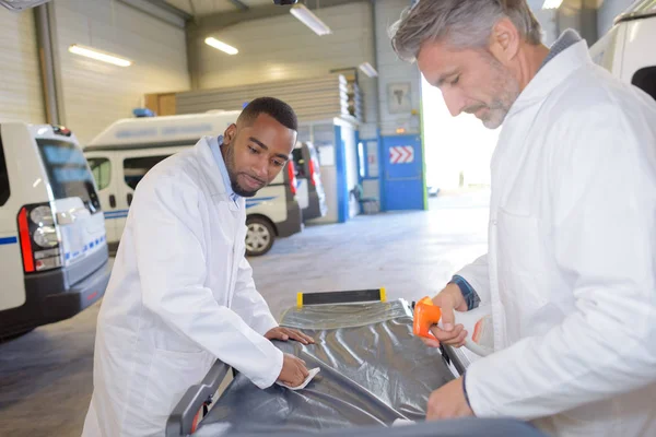 Ambulans sedye ve sedye Temizleme — Stok fotoğraf