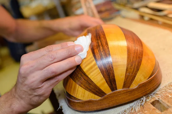 Musical instrument maker and musical — Stock Photo, Image