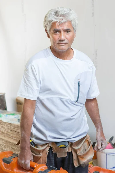 Handyman e idoso idoso — Fotografia de Stock