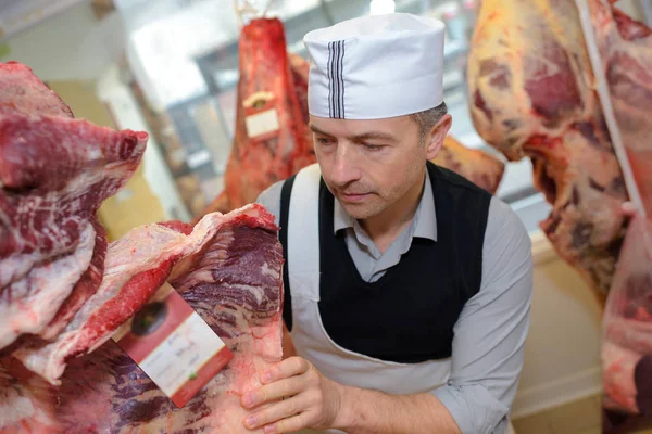 Elección de la carne y el trabajo — Foto de Stock