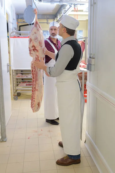 Preparar la carne y el trabajo —  Fotos de Stock