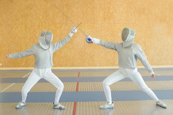 Fencing duel and fencing — Stock Photo, Image