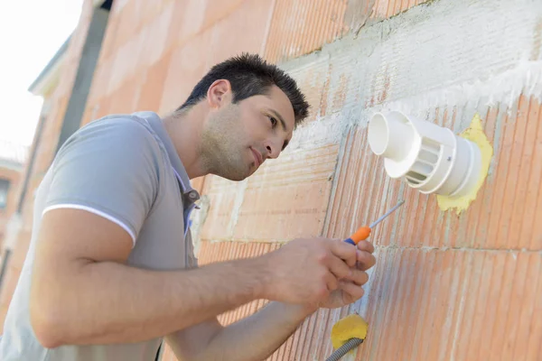 Fijación de ventilación de pared y fondo — Foto de Stock